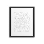 Geometric Cobweb (Gray & White Pattern) Framed Art Print Gallery Image 6