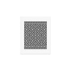 Greek Key (White & Black Pattern) Art Print Gallery Image 1