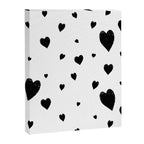 Hand-Drawn Hearts (Black & White Pattern) Canvas Print Gallery Image 8