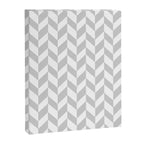 Herringbone (Gray & White Pattern) Canvas Print Gallery Image 8