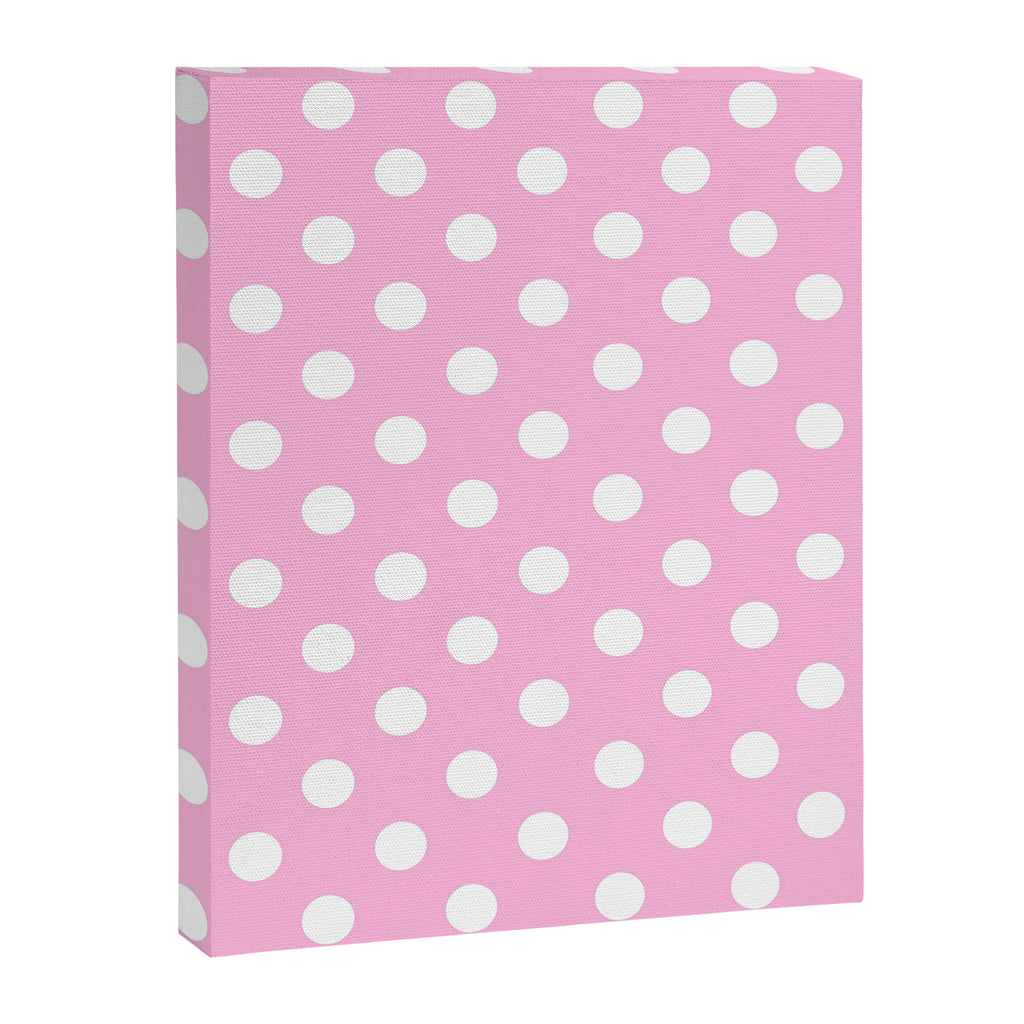 Polka Dots (White & Pink Pattern) Canvas Print Gallery Image 8