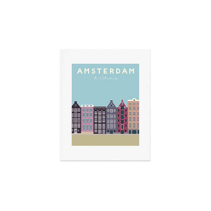 Amsterdam, the Netherlands Travel Poster Art Print Gallery Image 1