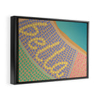 Bella / Beautiful Italy Beach Umbrellas - Aerial Italian Framed Canvas Print Gallery Image 2