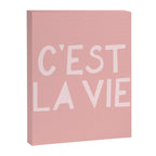 C'est La Vie French Pink Hand Lettering Canvas Print Gallery Image 6