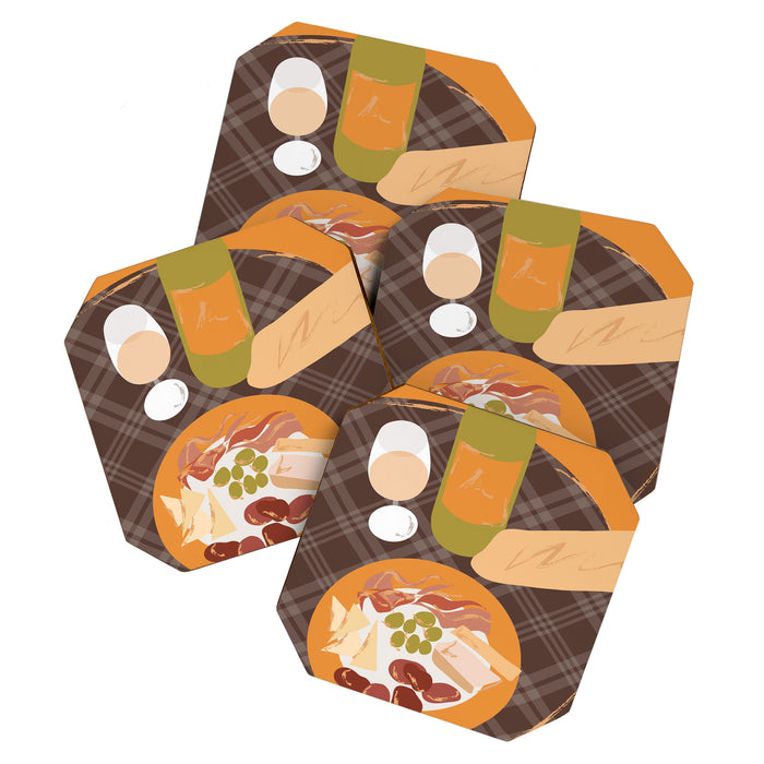 Charcuterie, Wine and Baguette Coaster Gallery Image 1