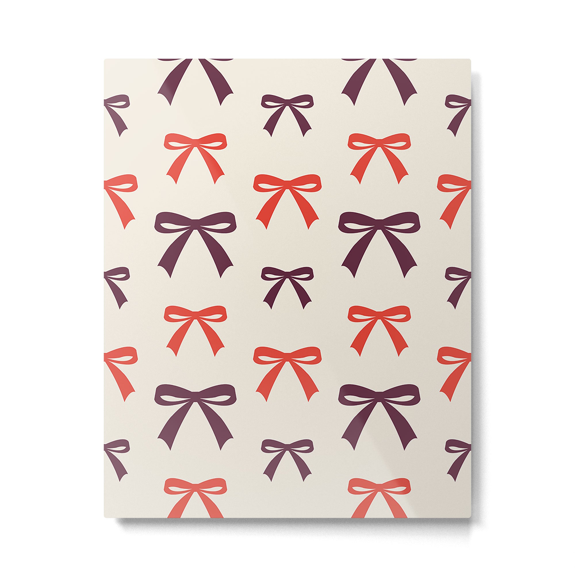 Christmas Bows Pattern Metal Print Gallery Image 4
