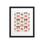 Christmas Bows Pattern Framed Art Print Gallery Image 5