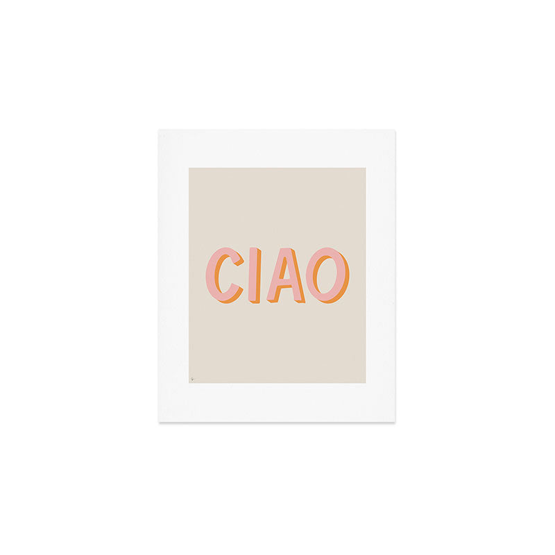 Ciao Hand Lettering Art Print Gallery Image 1