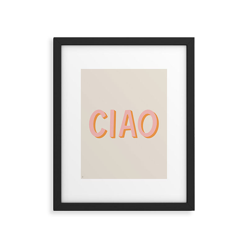 Ciao Hand Lettering Framed Art Print Gallery Image 6