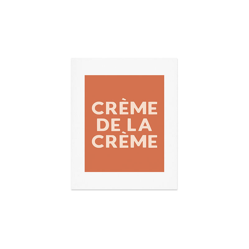 Creme de la Creme French Retro Hand Lettering Art Print Gallery Image 1