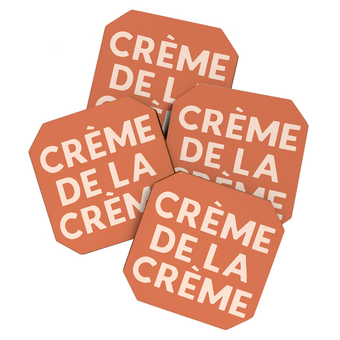 Creme de la Creme French Retro Hand Lettering Coaster Gallery Image 1