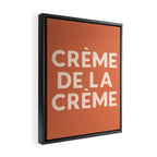 Creme de la Creme French Retro Hand Lettering Framed Canvas Print Gallery Image 2