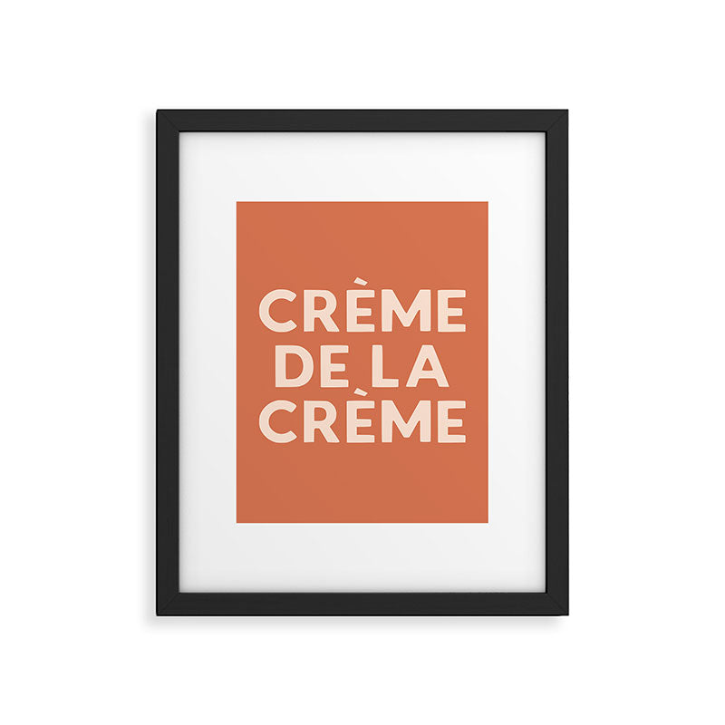 Creme de la Creme French Retro Hand Lettering Framed Art Print Gallery Image 5