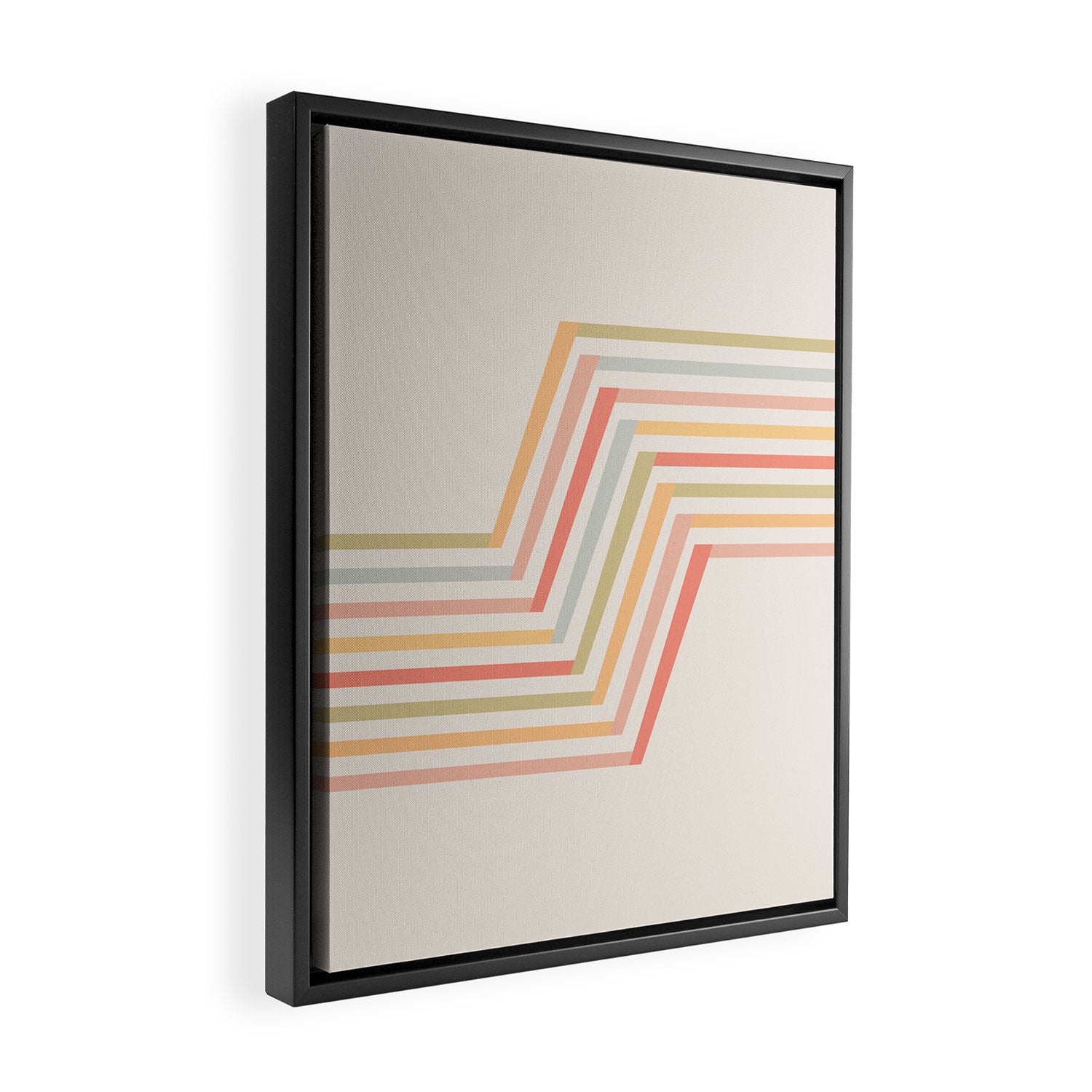 Geometric Terraces #2 Framed Canvas Print Gallery Image 2