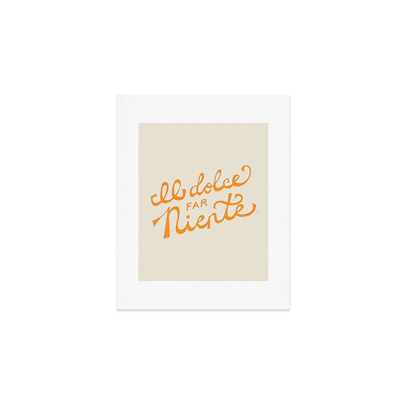 Il dolce far niente (The sweetness of doing nothing) - Orange Art Print Gallery Image 1