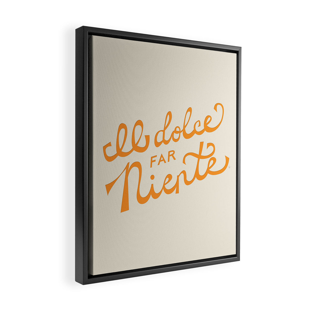 Il dolce far niente (The sweetness of doing nothing) - Orange Framed Canvas Print Gallery Image 2