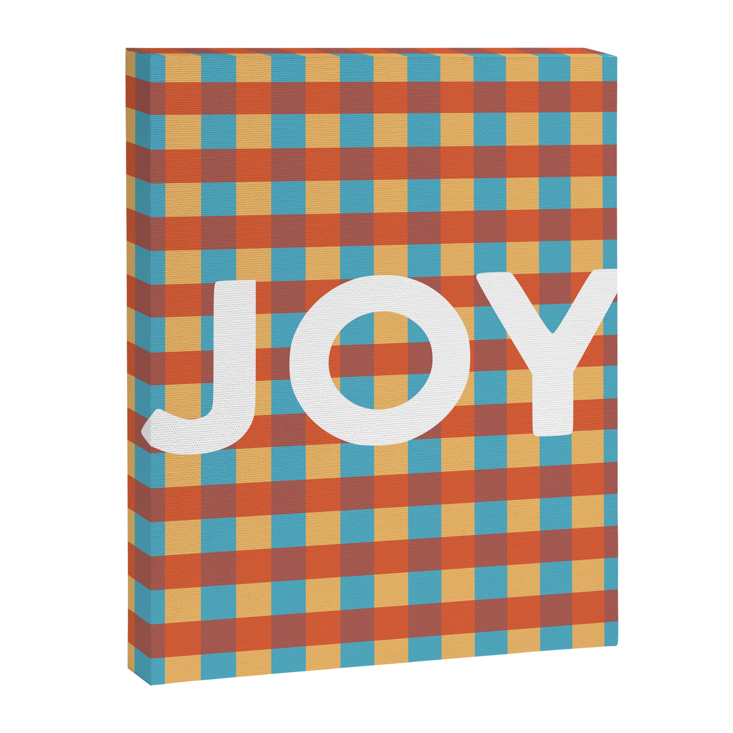 Joy in Christmas Plaid Canvas Print Gallery Image 6