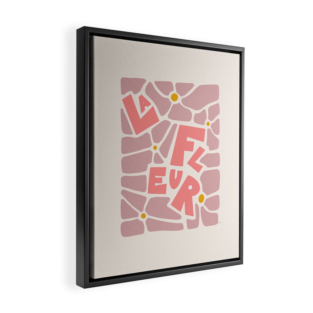 La Fleur French Flower Framed Canvas Print Gallery Image 2