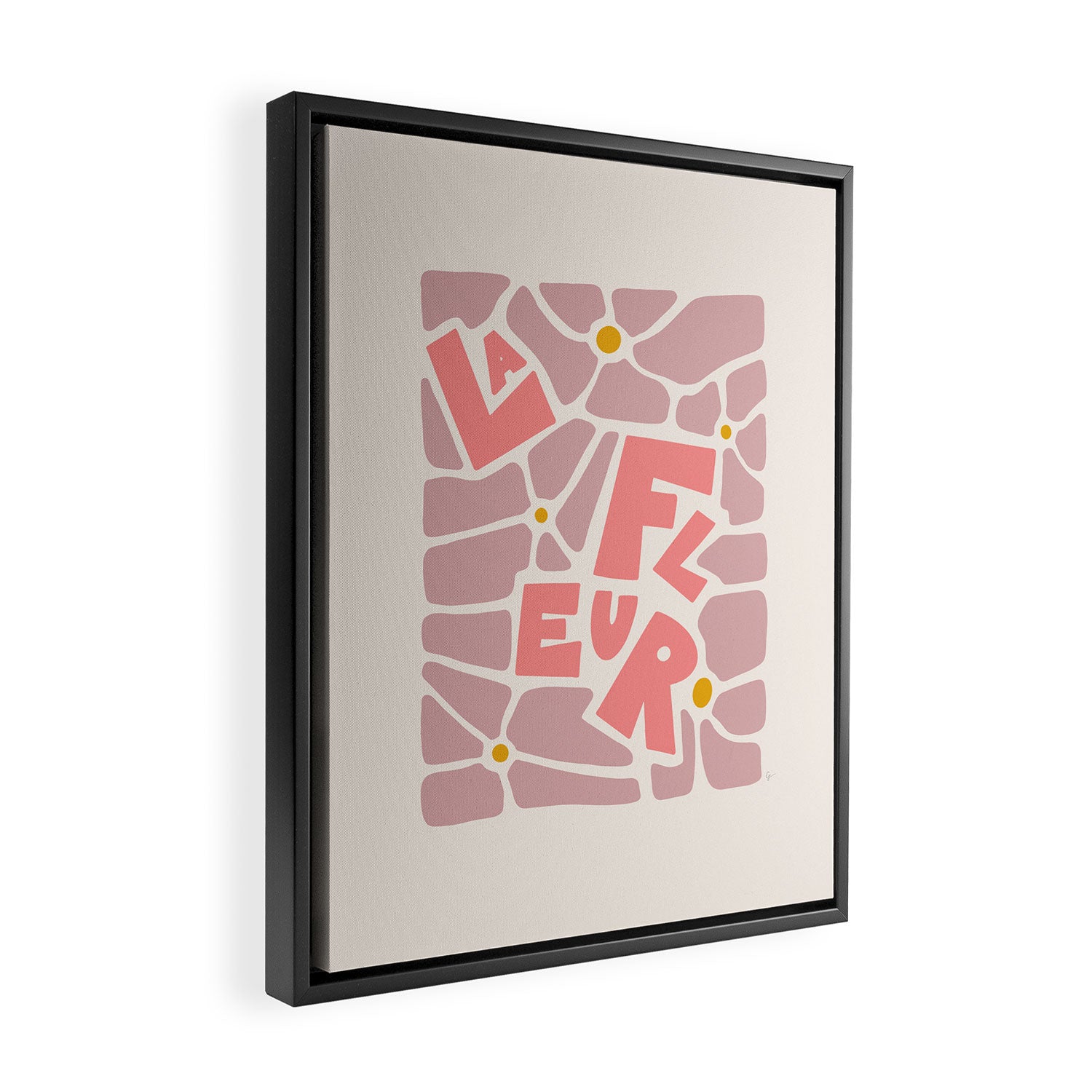 La Fleur French Flower Framed Canvas Print Gallery Image 2