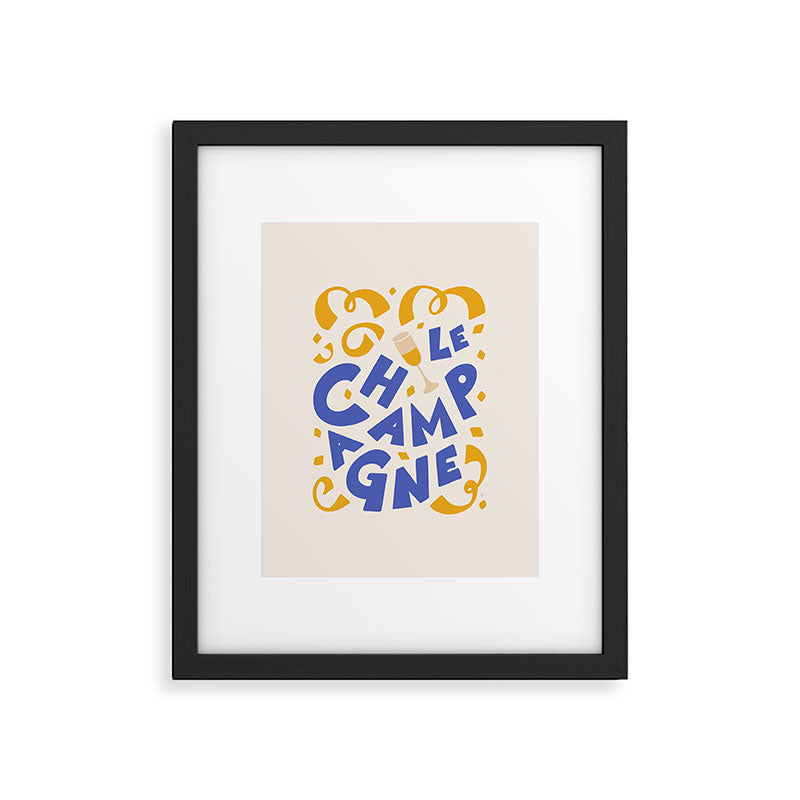 Le Champagne French Framed Art Print Gallery Image 5