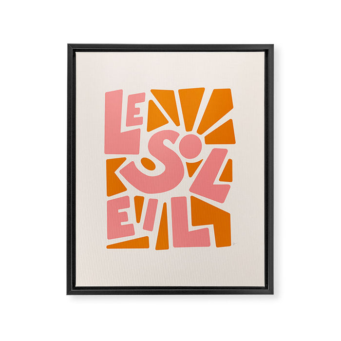 Le Soleil French Sun Framed Canvas Print Gallery Image 1