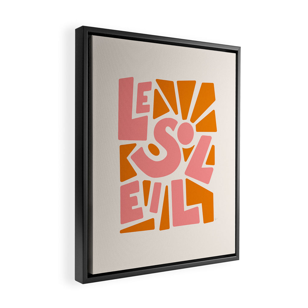Le Soleil French Sun Framed Canvas Print Gallery Image 2