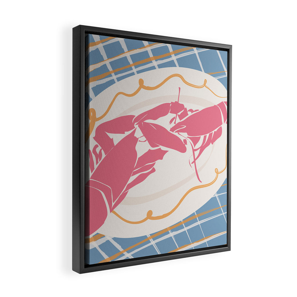 Lobster Picnic Framed Canvas Print Gallery Image 2