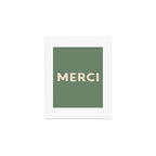 Merci French Retro Hand Lettering Art Print Gallery Image 1