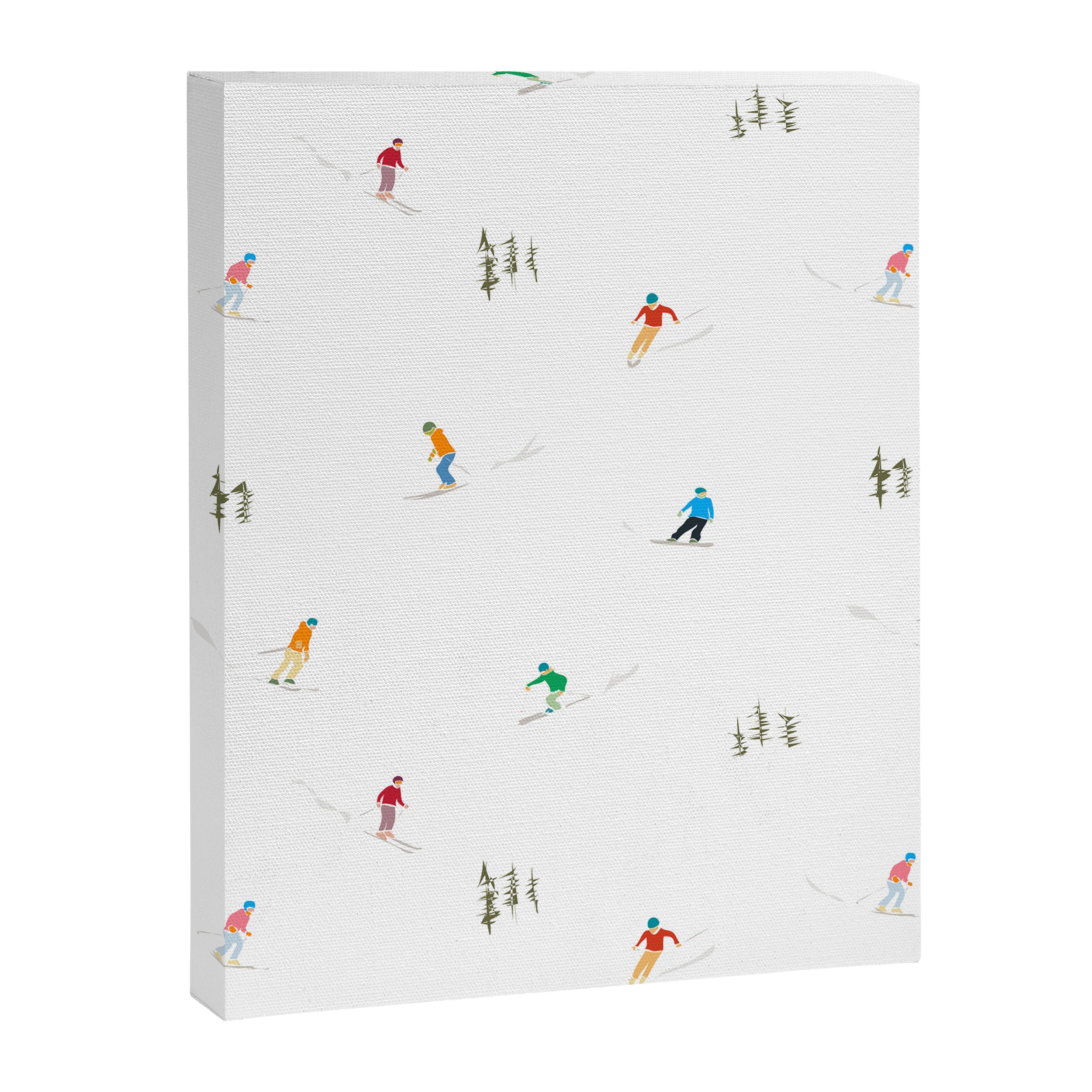 Mountain Skiers Pattern Canvas Print Gallery Image 6