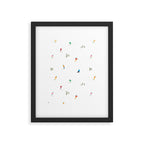 Mountain Skiers Pattern Framed Art Print Gallery Image 4