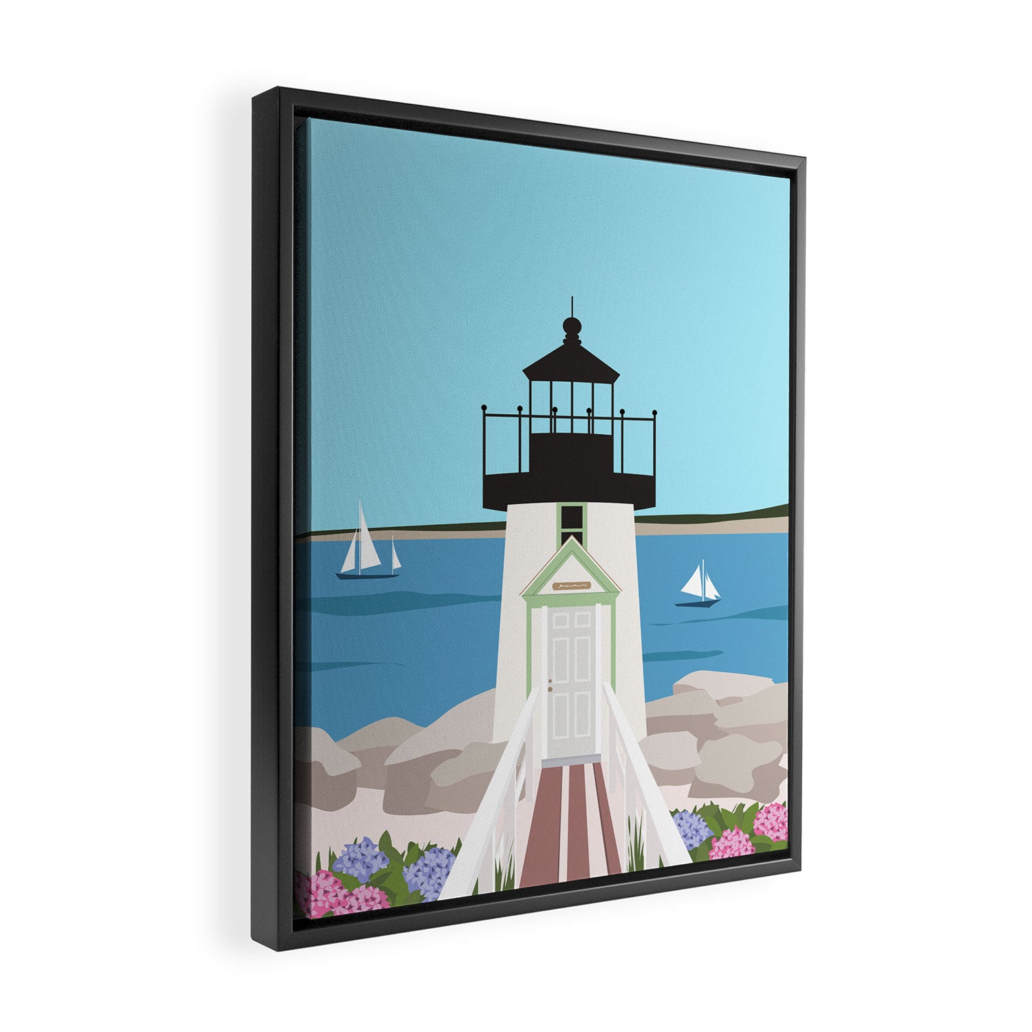 Nantucket Summer Framed Canvas Print Gallery Image 2