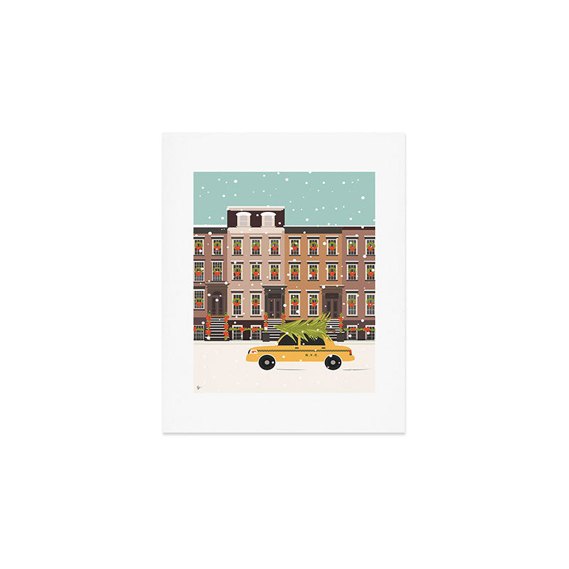 New York City Christmas Art Print Gallery Image 1