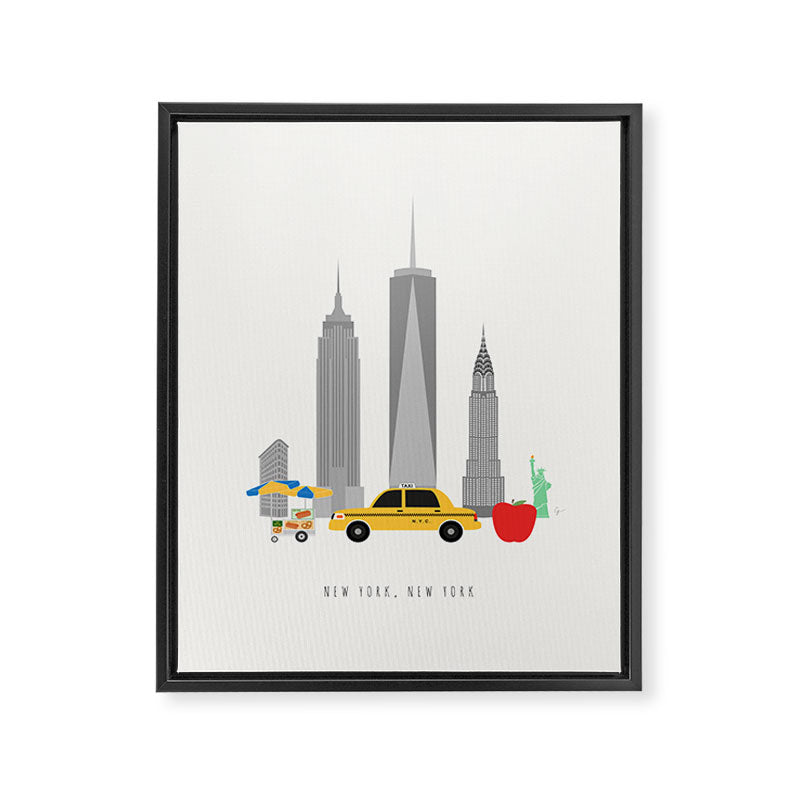 New York City, NYC Skyline Framed Canvas Print Gallery Image 6