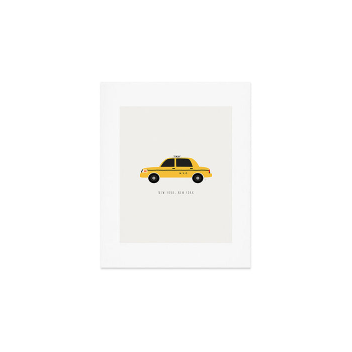 New York City, NYC Yellow Taxi Cab Art Print Gallery Image 1