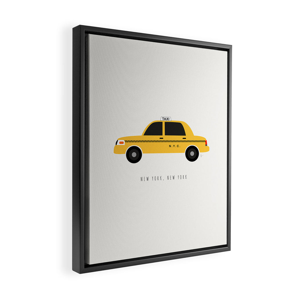 New York City, NYC Yellow Taxi Cab Framed Canvas Print Gallery Image 2