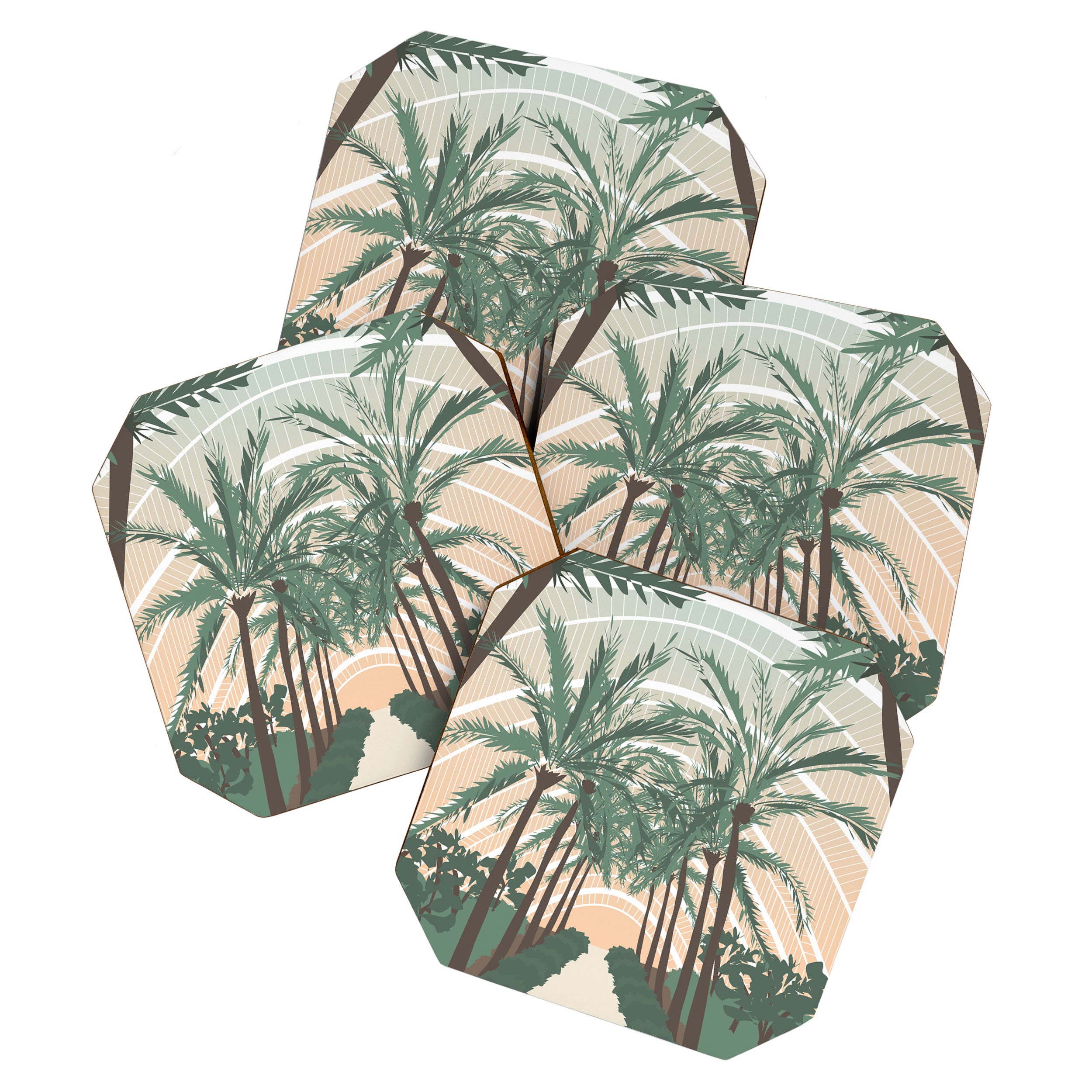 Palm Trees in Valencia, Spain Coaster Gallery Image 1