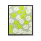 Pickleball Ball Pattern Framed Canvas Print Gallery Image 6