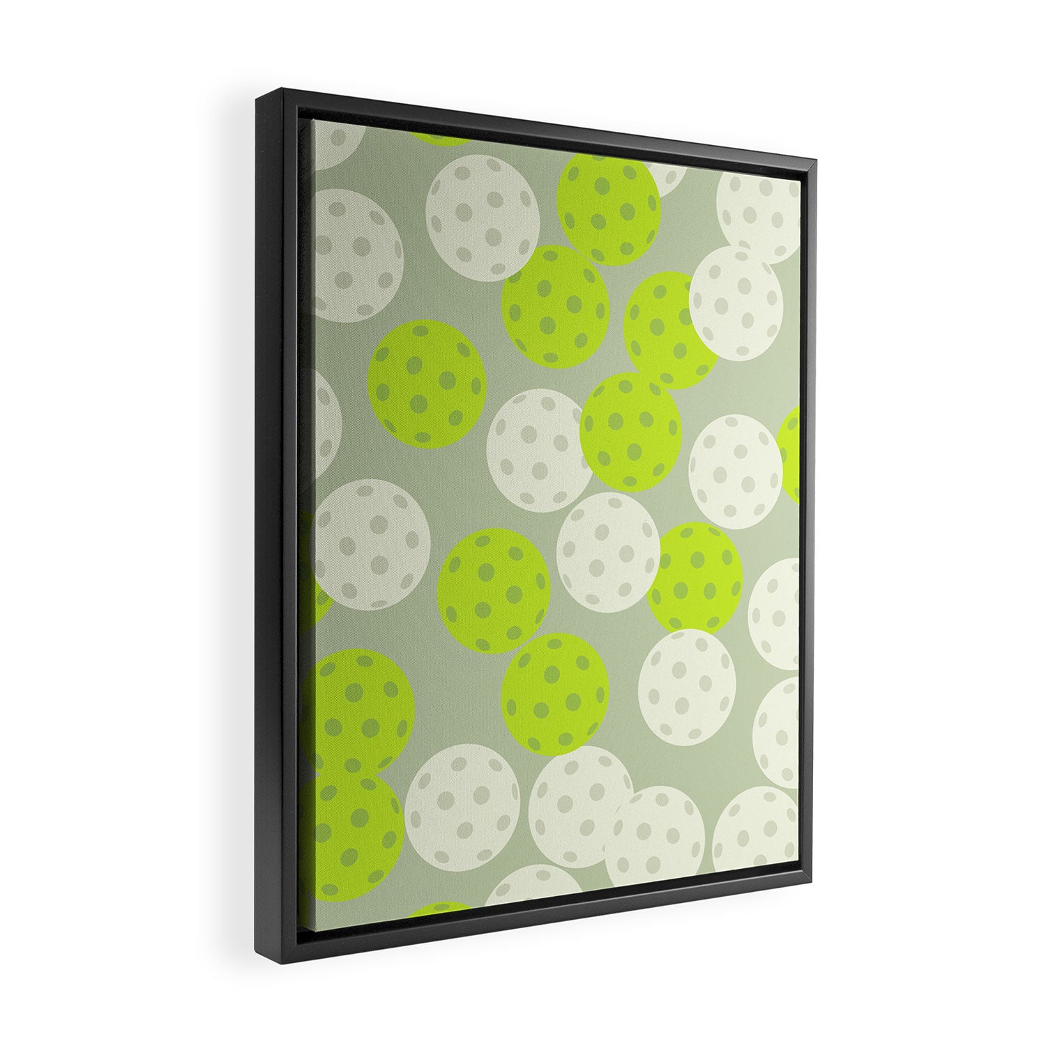 Pickleball Ball Pattern Framed Canvas Print Gallery Image 2