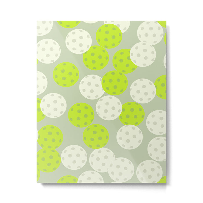 Pickleball Ball Pattern Metal Print Gallery Image 1