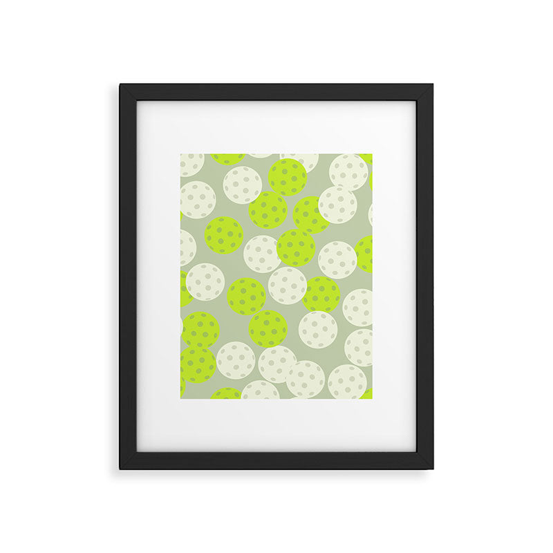 Pickleball Ball Pattern Framed Art Print Gallery Image 5