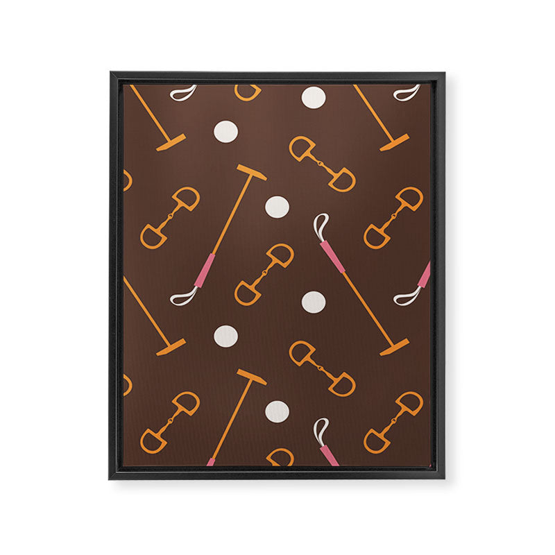 Polo Pattern Framed Canvas Print Gallery Image 6