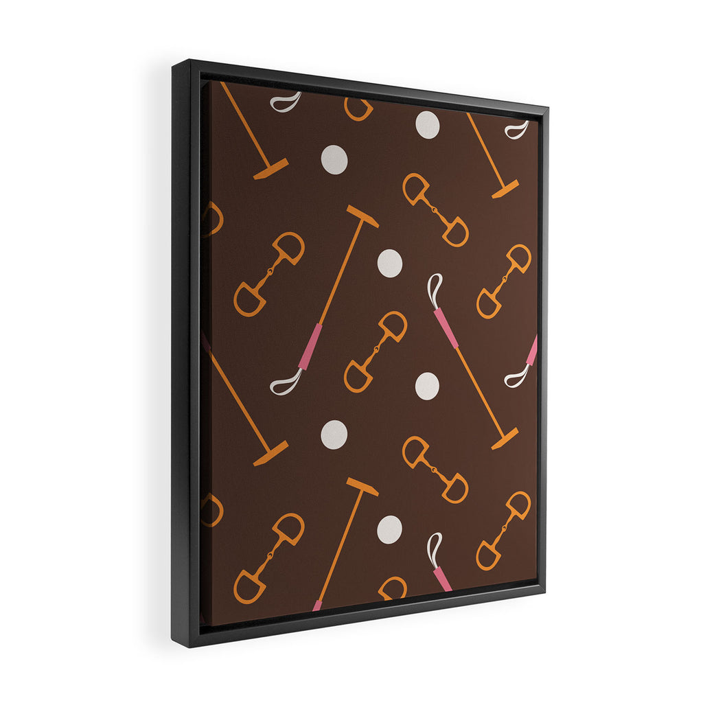 Polo Pattern Framed Canvas Print Gallery Image 2