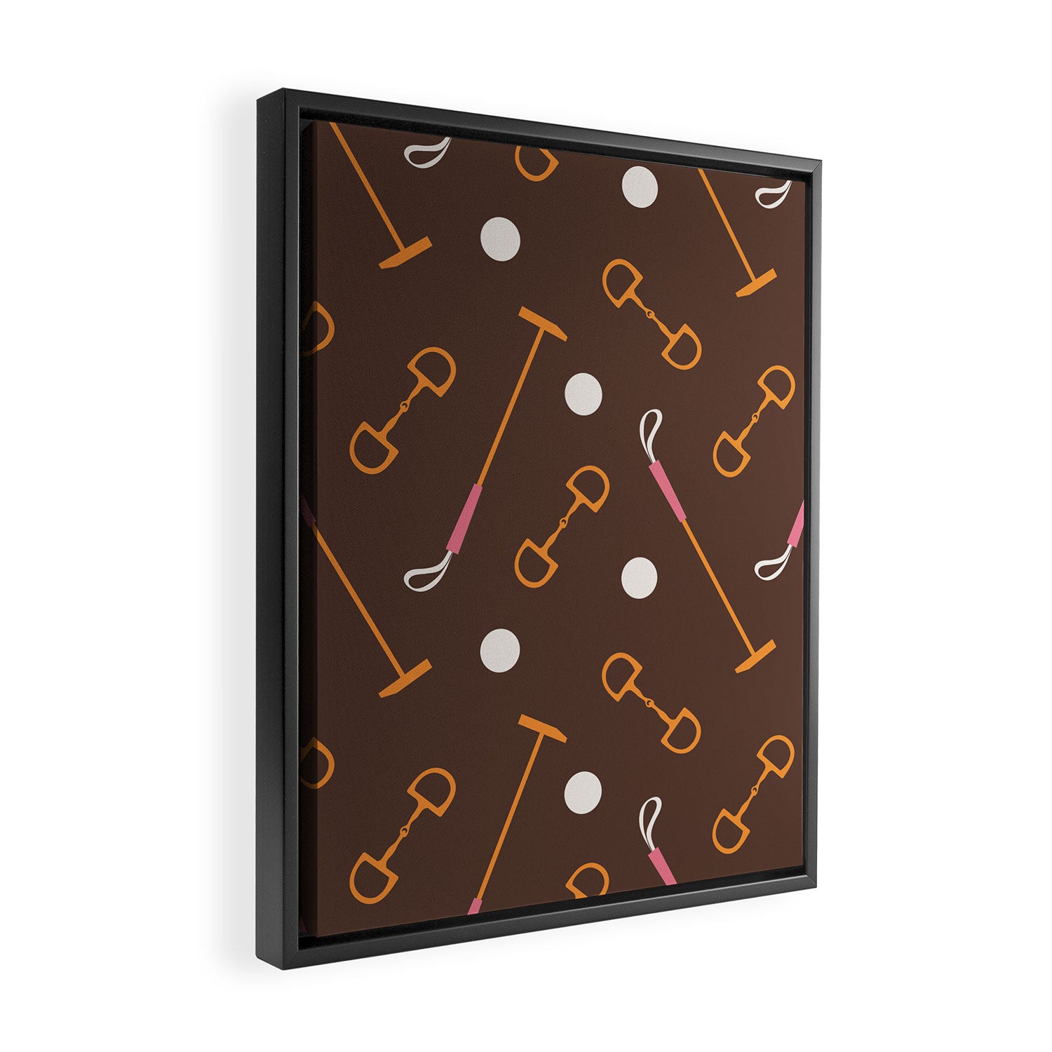 Polo Pattern Framed Canvas Print Gallery Image 2