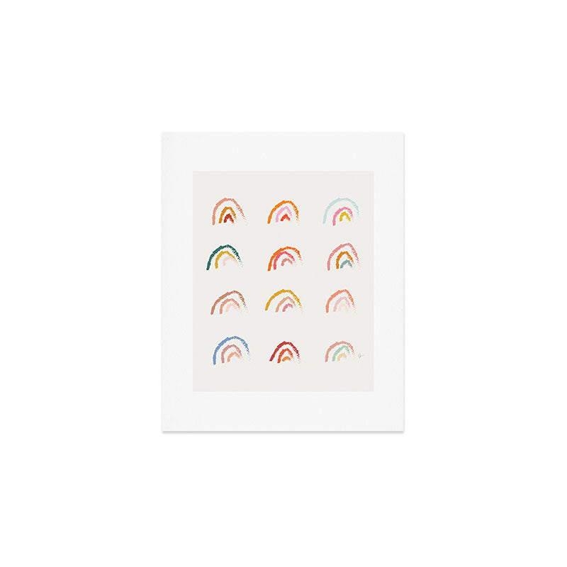 Pastel Rainbows Art Print Gallery Image 1