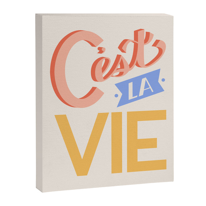 Retro C'est La Vie Canvas Print Gallery Image 1