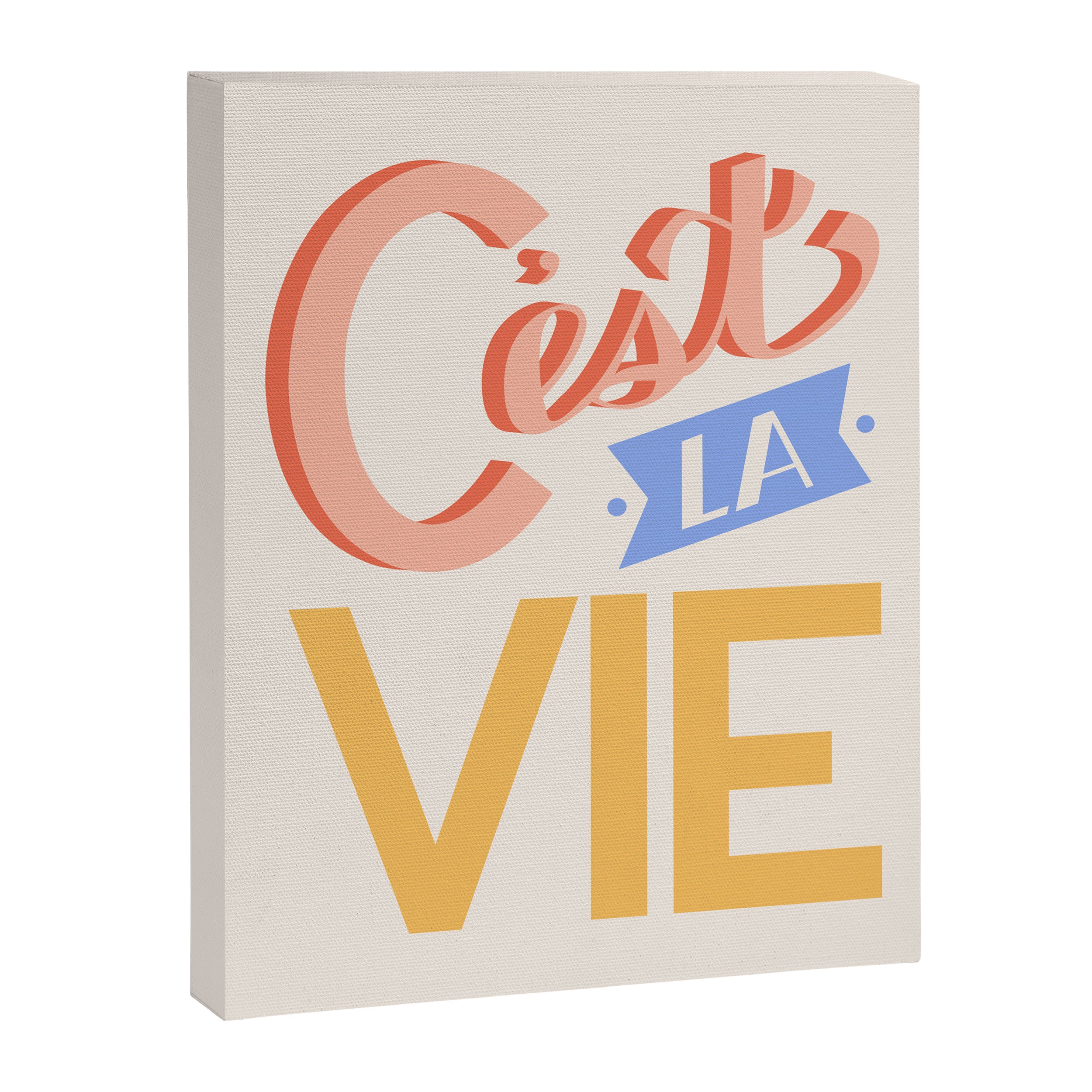 Retro C'est La Vie Canvas Print Gallery Image 6