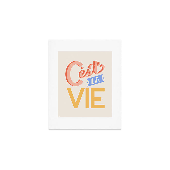 Retro C'est La Vie Art Print Gallery Image 1