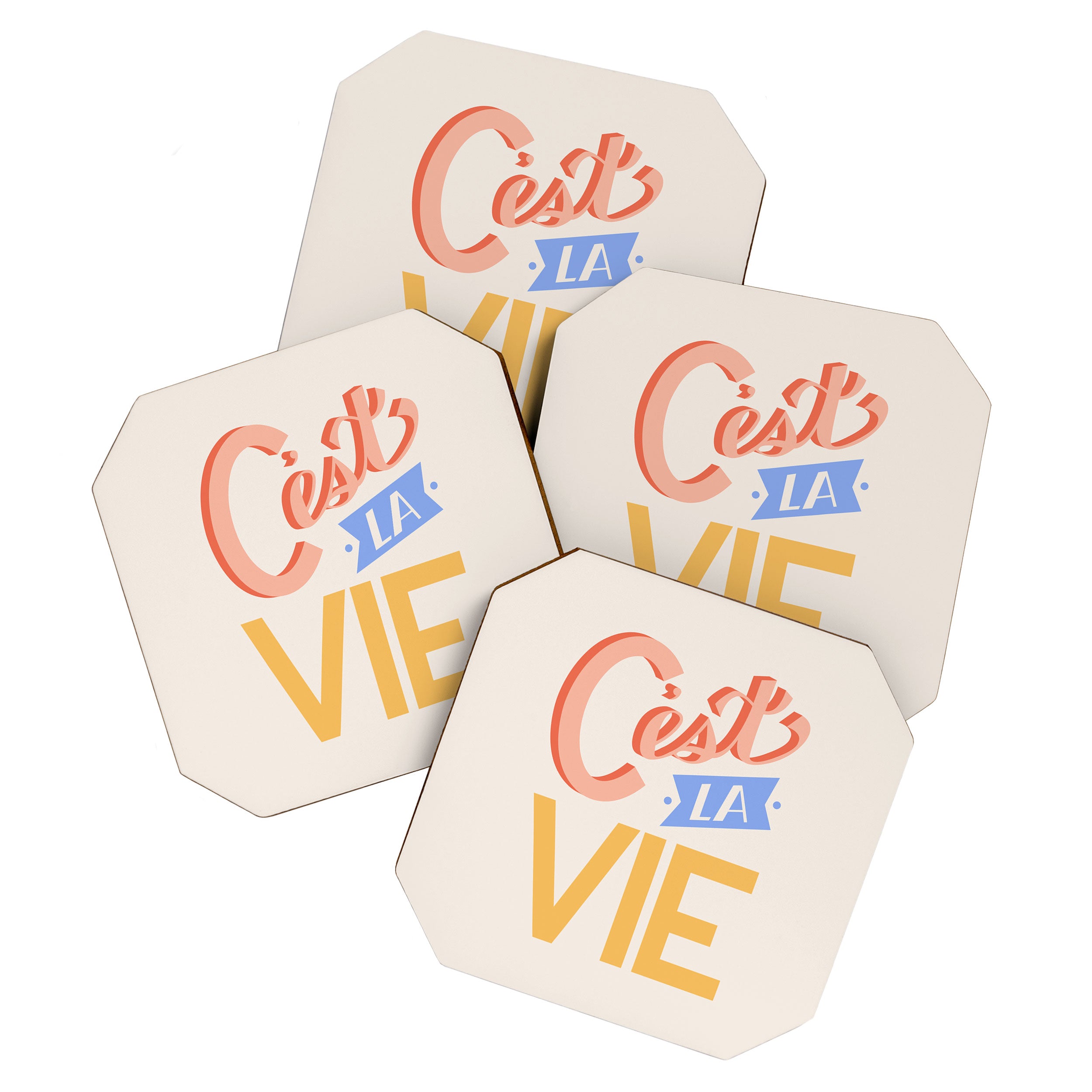 Retro C'est La Vie Coaster Gallery Image 1