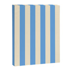 Retro Coastal Blue and White Stripes Canvas Print Gallery Image 6