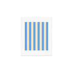 Retro Coastal Blue and White Stripes Art Print Gallery Image 1